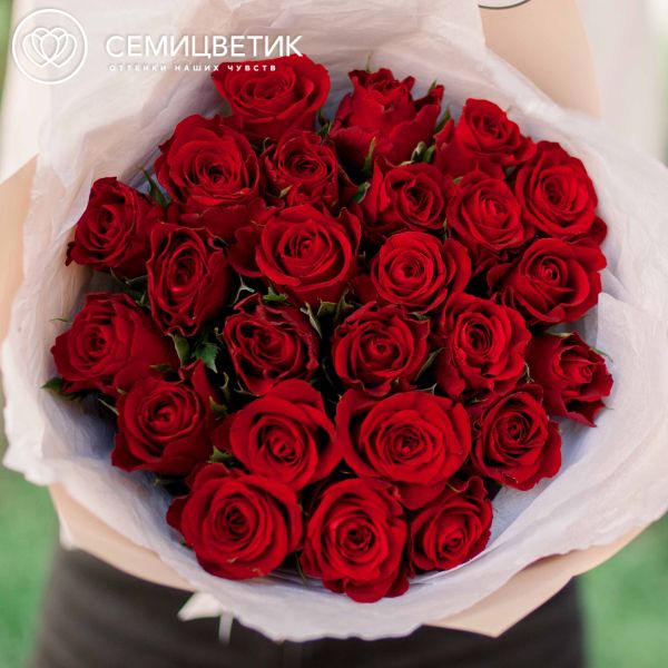Букет из 35 красных роз 30 см (Кения)