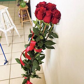Букет из 7 роз, 120 см