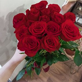Букет из 15 роз, 120 см
