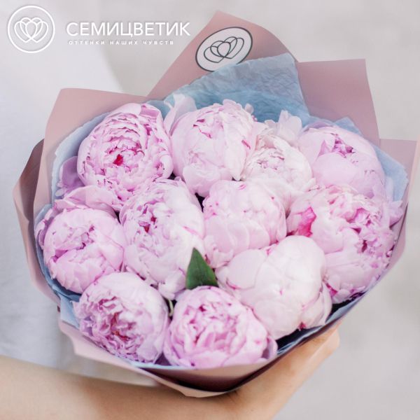 Букет из 11 розовых пионов Standart Plus